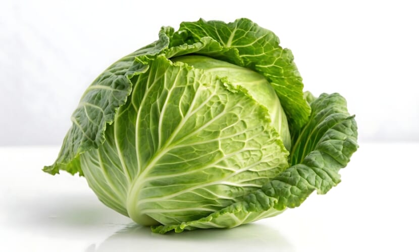 Fresh,Green,Cabbage,Isolated,On,Clean,White,Background