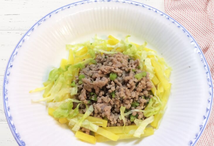 鰤ミンチの大根ハサミ蒸し（dog）