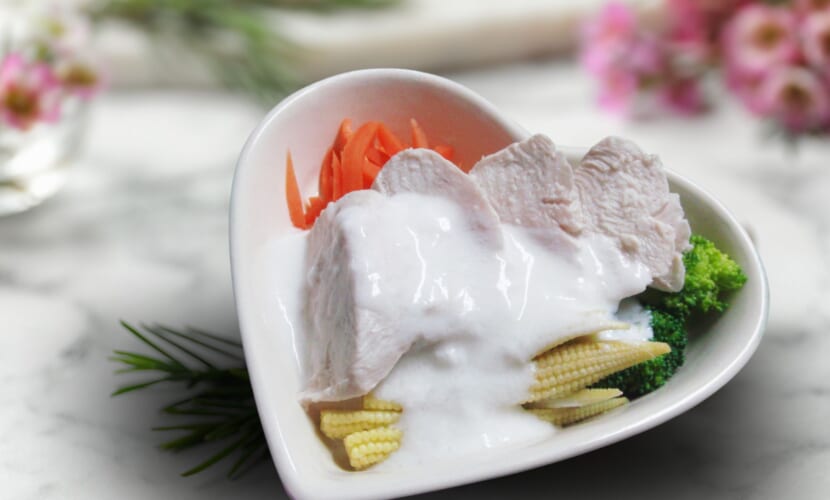 蒸し鶏のヨーグルトソース（dog）